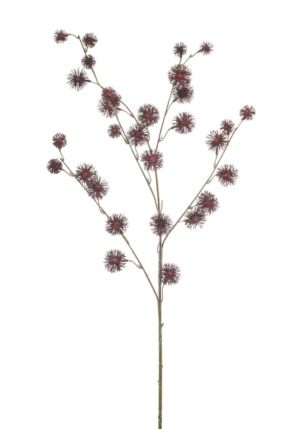 Artificial thistles - 1 branch - Bordeaux
