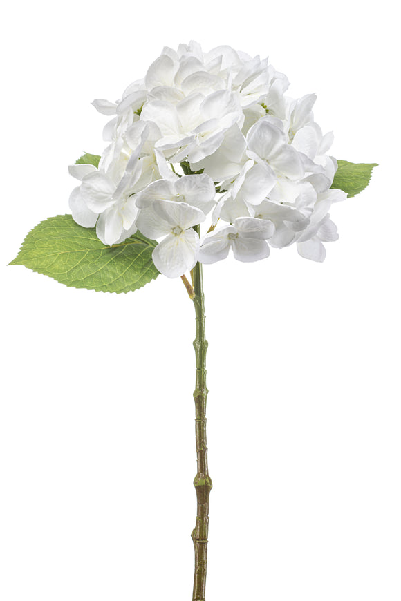 Artificial hydrangea - 1 head - White