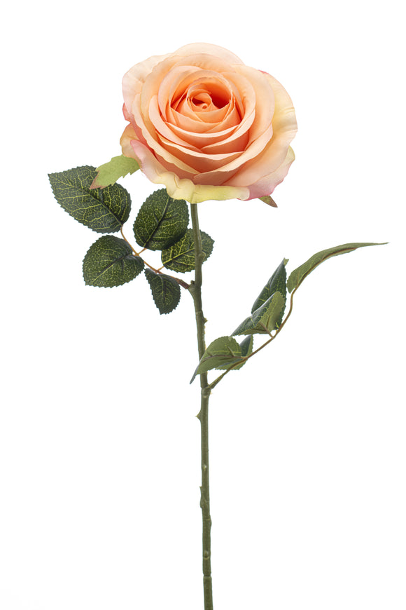 Artificial Rose - 1 Stem - Peach