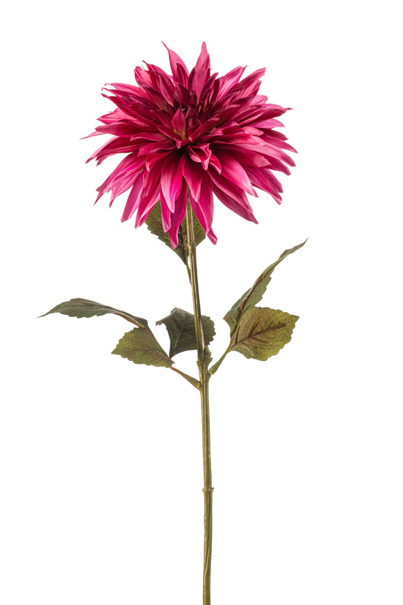 Artificial Dahlia - 1 Stem - Fuchsia Red