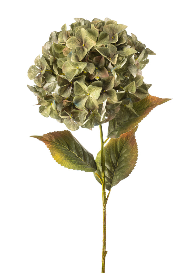 XXL Artificial Hydrangea - 1 Head - Green