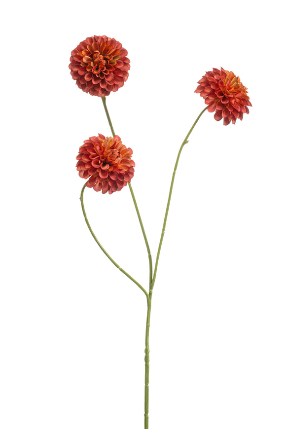 Artificial dahlia mini - 1 stem - Terracotta