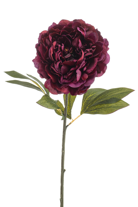 Artificial Peony - 1 Stem - Borbeaux
