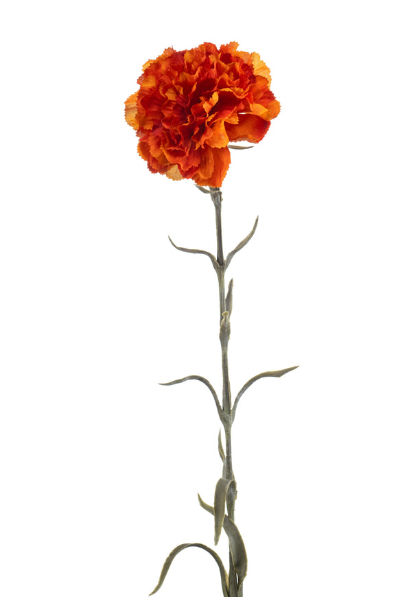 Clavel Artificial - 1 Tallo - Naranja