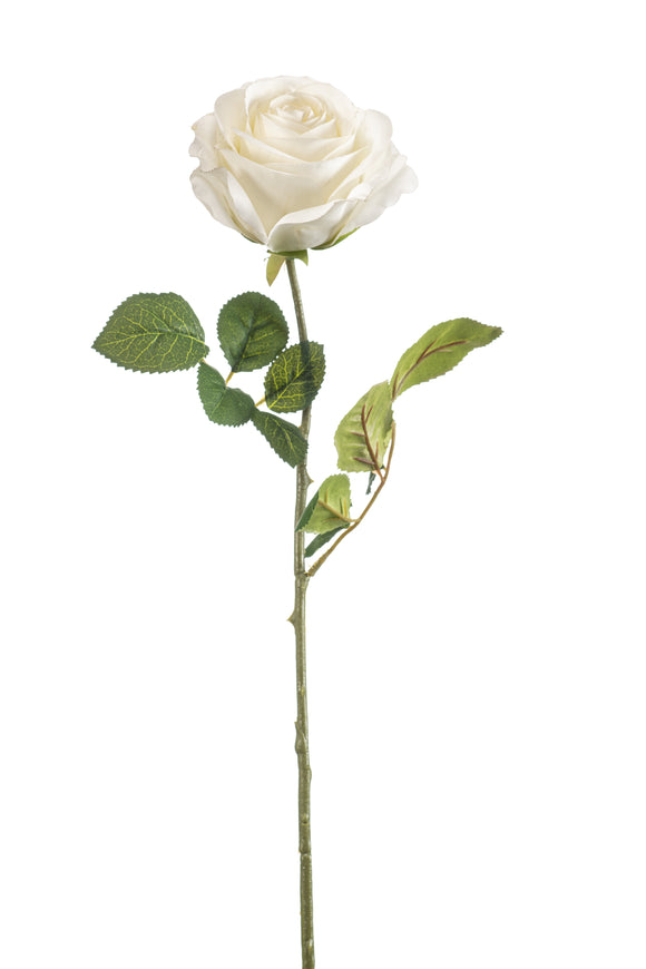 Artificial Rose - 1 Stem - White