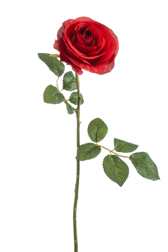 Artificial Rose - 1 Stem - Red