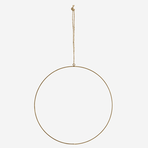 Metal wreath ring - Round 30 cm - Gold