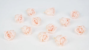 Preserved roses Kiara  2 cm - 12 rose heads - Porcelain pink