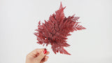 Davalia fern preserved - 6 stems - Red